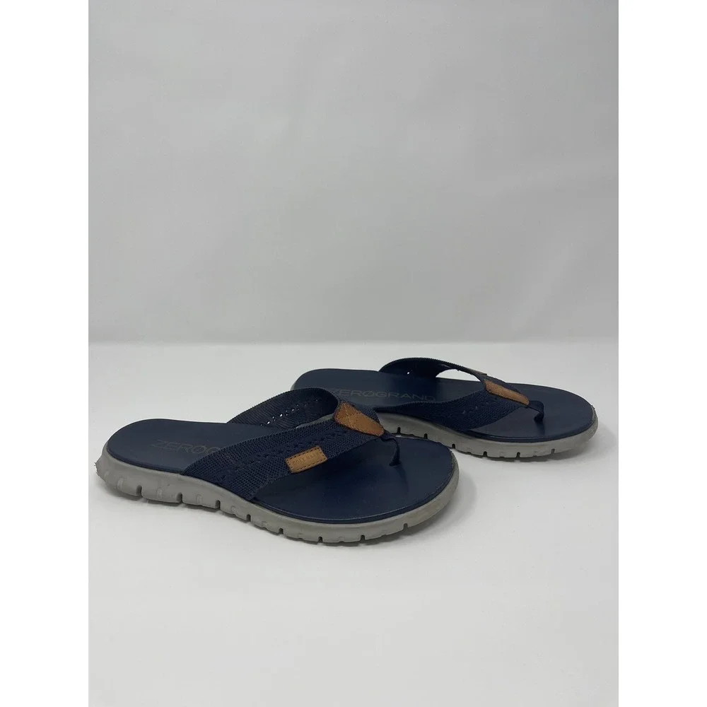 Cole Haan ZeroGrand Stitchlite Mens‎ Size 7 Sandals Flip Flop Comfort Navy Blue